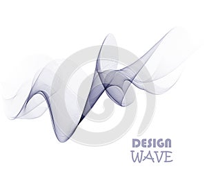 Abstract vector background, blue transparent waved lines for brochure, website, flyer design. smoke wave.