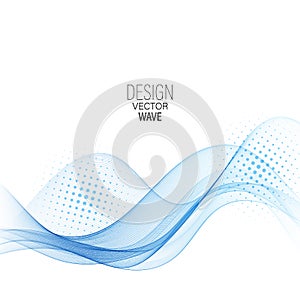 Abstract vector background, blue transparent waved lines for brochure, website, flyer design. smoke wave. wavy lines