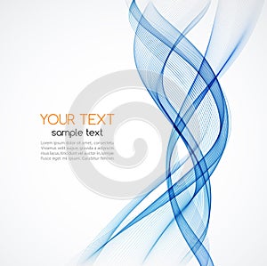 Abstract vector background, blue wave