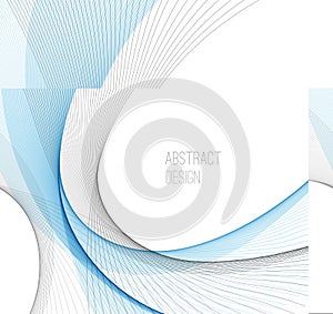 Abstract vector background, blue wavy