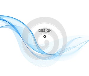 Abstract vector background, blue wavy