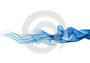 Abstract vector background, blue wavy