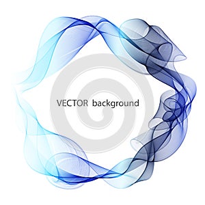 Abstract vector background. Abstract wave circles. Circle frame.