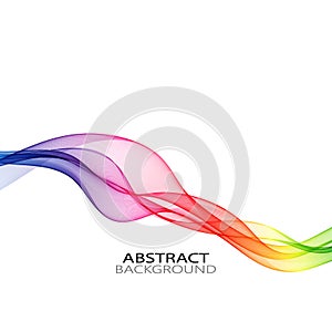 Abstract vector background,color horizontal transparent wave design lines for brochure, website, flyer design. Blue yellow green