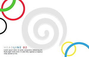 abstract vector background with colorful circles, olympic color concept