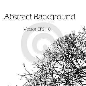 Abstract Vector Background with Dotted Branches