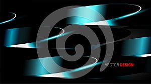 abstract vector background with a glowing black and blue background. Futuristic concept