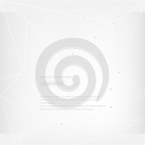 Abstract vector background. Grey and white network pattern. Text infographic presentation