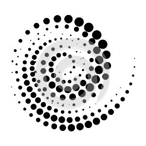 Abstract vector background with halftone dots circle. geometric pattern