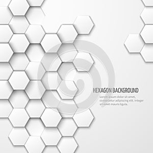 Abstract vector background with hexagon elements