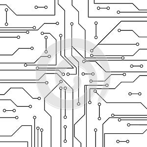 Abstract vector background with high tech circuit board.