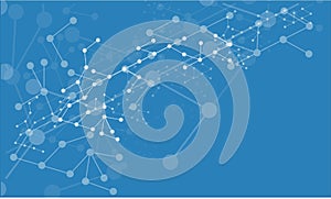 Abstract vector background medical substance and molecules.