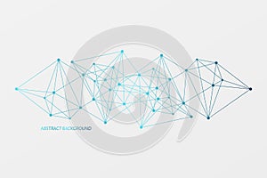 Abstract vector background. Network triangle pattern. Background for neural, net, molecule structure, science