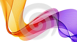 Abstract vector background with orange and purple smooth color wave