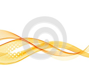 Abstract vector background with orange smooth color wave.
