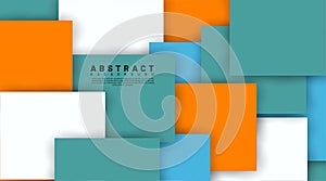 abstract vector background. overlapping full-color square design. New texture for your design