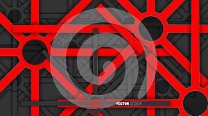 Abstract vector background. Red geometric shapes overlap gray colors on a dark background.Ilustrasi desain dalam EPS 10