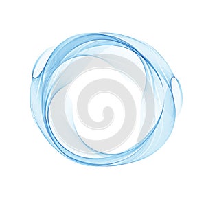 Abstract vector background, round blue transparent ring. Circle shape.