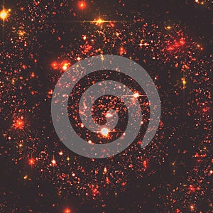 Abstract vector background with stars of distant galaxy. Illustration of deep space. Sparkles of stars and galaxies.