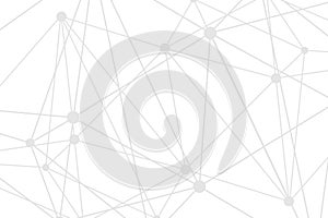 Abstract vector background. Triangle network pattern. Grey white illustration for technology, science, neural, net