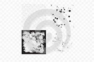 Abstract vector background of urban grunge textures in black and white color