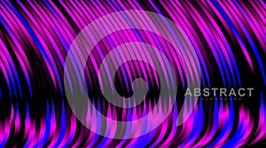 abstract vector background. wavy line patterns with blue and pink gradients. illustration of a dark glowing vector design