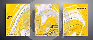 Abstract vector banner, collection of modern fluid art covers. Trendy background that can be used for design cover
