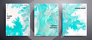 Abstract vector banner, set of modern design fluid art covers. Artistic background that can be used for design cover