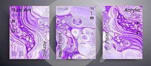 Abstract vector banner, texture pack of fluid art covers. Beautiful background that can be used for design cover