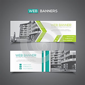Abstract vector banner for web template or print use as header background