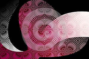Abstract vector black,red to white shaded wavy lining background,