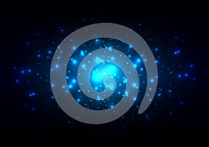Abstract vector blue glowing light background effect. Magic glow sparkling texture.illustration vector design background photo