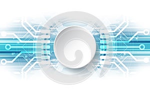 Abstract vector blue technology concept. background illustration