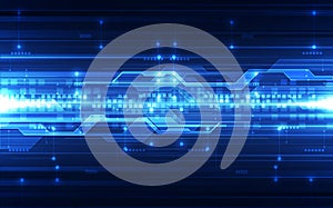 Abstract vector blue technology concept. background illustration