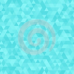 Abstract vector blue triangle background. Geometric white texture pattern