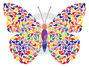 Abstract vector butterfly