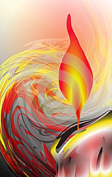 Abstract vector candle with colorful shaded Background. Vector Illustration