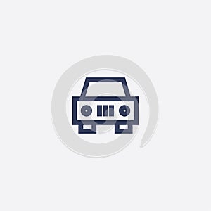 Abstract vector car and taxi icon