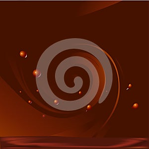Abstract vector chocolate swirl background