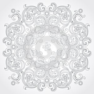 Abstract vector circle ornament.