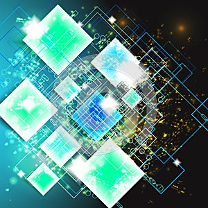 Abstract vector circuit board background.