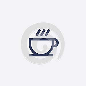 Abstract vector coffee or tea cup icon