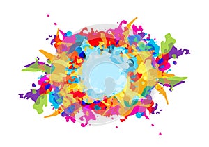 abstract vector color paint splatter design background. Paint splashes color.Vector illustration design