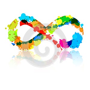 Abstract Vector Colorful Infinity Symbol