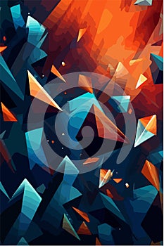 Abstract Vector colorful lines background.