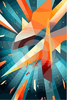 Abstract Vector colorful lines background.