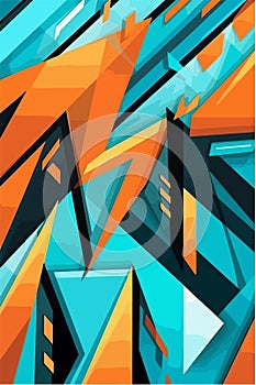 Abstract Vector colorful lines background.