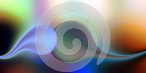 Abstract vector colorful shaded wavy background with lighting and 3 d effect, vector illustration