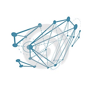 Abstract vector construction, dimensional low poly design background. Innovation technologies abstract illustration.