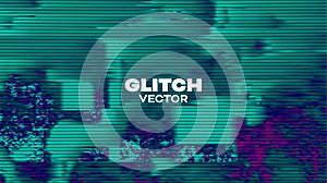 Abstract vector cover glitch. Pixel distorted error vector background